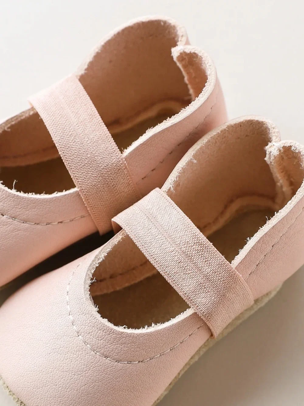 Baby Mary Jane Ballet Flats in Pale Pink - Soft Strap